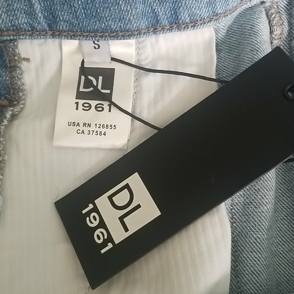 DL1961 // ltd ed cara denim destroyed shortalls julie sarinara sincerely jules - Picture 14 of 16